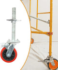 Tough As Nails 6 Inch Heavy Duty Leveling Scaffold Wheel With Plug And Play Adjustments and Thick Pp Casters for stability