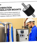 Four Pack Vibration Isolator Mounts For Fitness Equipment Anti Vibration Shock Absorption Easy Install For Quieter Operation And Stable Home Gym Gear Durable black rubber mount with threaded bolt for machinery