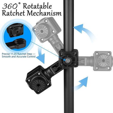 Zero Degree Perspective Mount For Trolling Motor Shafts And Poles Compatible With LVS34 Transducers MultiMode Transducer