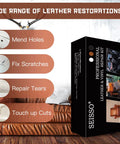 Box of Vinyl And Leather Repair Kit For Furniture Sofa Jacket Couches Car Seats And Purses With Easy Step By Step Instructions
