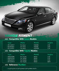 Image of a black sedan with compatibility information for Lexus NX200t, NX300, NX300h and Toyota RAV4 listed on a poster.