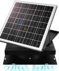 Solar Powered Attic Fan Boasts A Tough As Nails Metal Shell And Whopping 3000 Square Foot Coverage For Instant Heat Dumping and Zero Electric Bills On Your Next Summer Roof Cooling Upgrade, featuring a 32W solar panel.