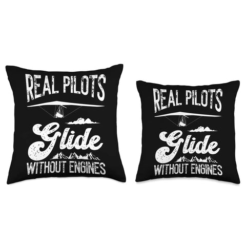 Glider Pilot Throw Pillow For Hang Gliding Lovers Adventure Vibe Cushion For Home Decor Gift For Flight Enthusiasts