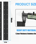 Get Your Gear On With These Badass 2 Pack 18 Inch Black Stainless Steel Piano Hinges, Heavy Duty Continuous Hinges For Doors And Lids, Featuring pre-drilled holes and measured thickness.