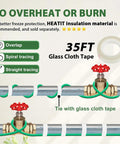 Self Regulating Heat Tape For Water Pipes And Roofs And Gutters No Sweat De Icing Heating Cable wrapped on pipe.