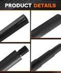 Gimbal bearing alignment kit components shown in a four-view collage; four black metal engine alignment tools with knurled grip.