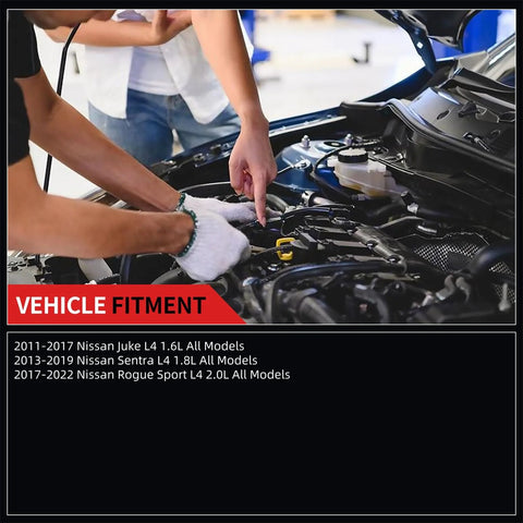 Mechanic installing Drop In Belt Tensioner Replacement For Nissan Juke 2011 To 2017, Sentra 2013 To 2019, Rogue Sport 2017 To 2022