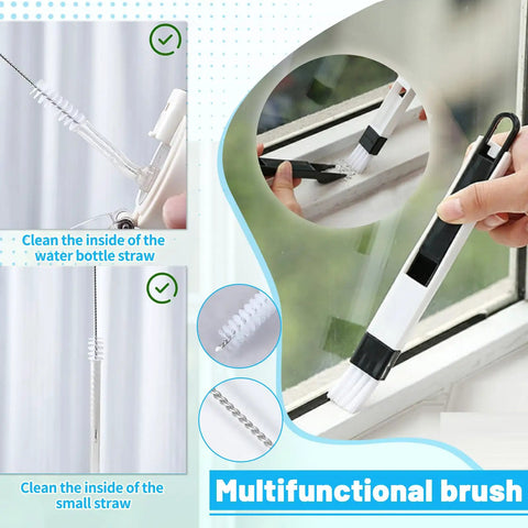16 Piece Crevice Cleaning Brush Set for tight spots, window grooves, including straw brush cleaning a bottle straw and window sills