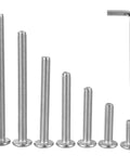 M8 Countersunk Flat Head Hex Socket Cap Screws 75mm With Allen Drive Kit 304 Stainless Steel 18 8 Full Thread 8mm Diameter