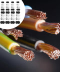 40 Piece Waterproof Cable Gland Connector Kit with high insulation plastic glands for electrical wires and exposed copper wire ends