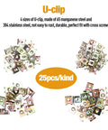 Must Have Auto Interior Fasteners Kit For 100Pcs Car U Clips Nuts 6 8 10 12 Size Assortment With Stainless Steel Screws