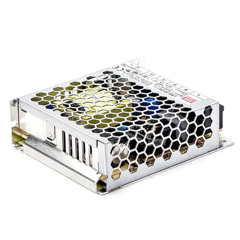Built Like A Tank 36W 24V 1.5A Enclosed Switching Power Supply with metallic casing for industrial gear and smart home tech.