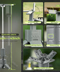 Beefy Portable Camping Light With 14000mAh Battery showing telescopic extension and magnetic base details