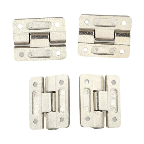 4 Pack Adjustable Torque Damping Cabinet Hinges Zinc Alloy Flat Positioning Hinges For Furniture Doors And Industrial Equipment 26X22MM Silver With Easy Hex Wrench Torque Adjustment visible in metal finish.