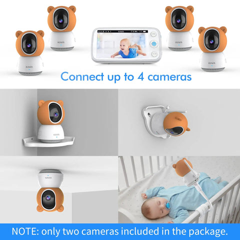 2K Addon Baby Camera For S7 Compatible Video Baby Monitor With Camera And Audio No WiFi shown in nursery setup