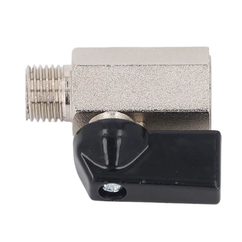 Rock Solid Mini Brass Ball Valve Featuring Dn8 G One Quarter Male And Female Threaded Pipe Connections For Smooth Plumbing Jobs Built Tough With Anti Rust Plating For Years Of Flawless Performance In A Money Saving Duo Pack, showing the valve's threaded design.