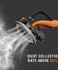 Built Tough Electric Drywall Sander With Full Vacuum Dust Collection, Handles Popcorn Ceilings Like A Champ showing dust collection feature.