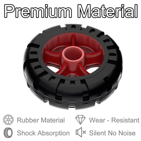 Bulletproof Heavy Duty Swivel Caster Wheels 4 Pack Solid Rubber Industrial Casters With Dual Locking Brakes 360 Roll Steel Plates 6 8 10 12 Inch Glide Anything Without A Hitch