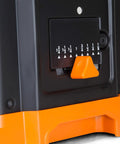 Garage Ready Spiral Benchtop Thickness Planer Boasts 26 Staggered Hss Blades And Quick Set Depth Gauge close-up of depth gauge.