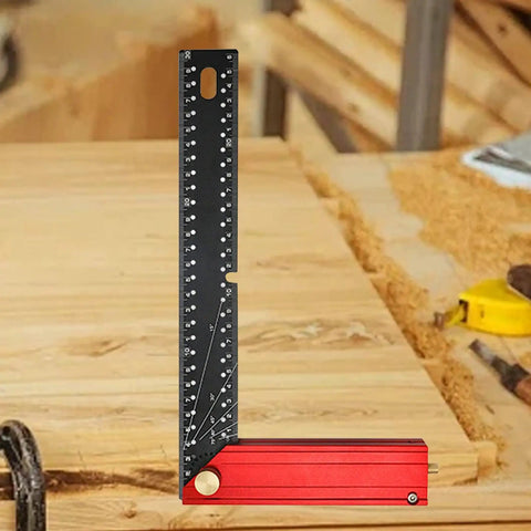 Folding Aluminum Alloy Measuring Gauge and Engineering Square with Multi Angle Ruler for Ultra Precise Right Angles Layout Tool