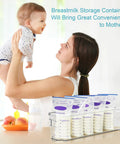 Snag These Dope Clear Breastmilk Storage Bins For Freezer And Fridge Featuring Four Tight Narrow Organizer Containers That Keep Fresh Milk Ready Whenever You Get Around To It, moms organizing breastmilk bags.