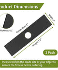 Diagram of Two Pack 613223 Edger Blades Compatible With Seven And A Half Inch Edgers Replacement Blades For String Trimmer Attachments