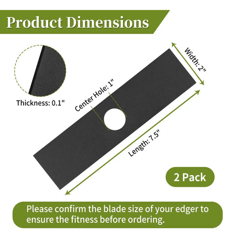 Diagram of Two Pack 613223 Edger Blades Compatible With Seven And A Half Inch Edgers Replacement Blades For String Trimmer Attachments