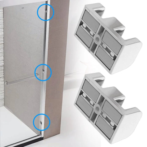 4 Pieces 8mm Anti Collision Stopper Side Guide For Glass Sliding Doors In Shower Rooms Bathroom Silver Finish Fits 8mm Glass