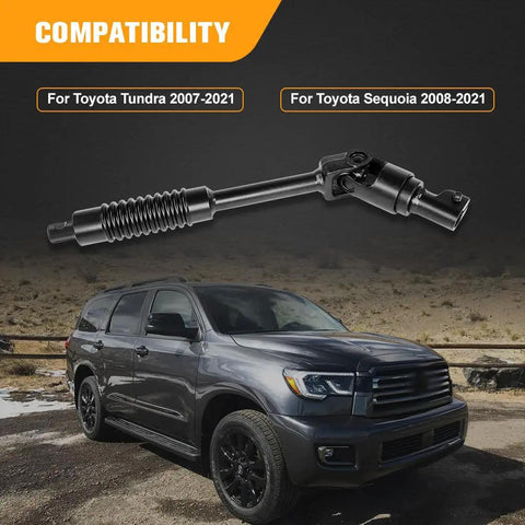 Toyota Tundra And Sequoia Steering Column Shaft Assembly Direct Fit Replacement For 2007 Through 2021 Models With 45203 0C011 Lower Intermediate Steering Shaft Bolt On For Truck shown