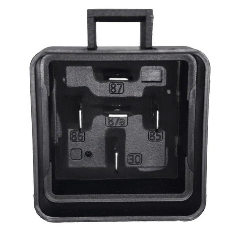 Trim Tilt Relay AZ973-1C-12DC4 12V 40A SPDT relay, black plastic housing with numbered terminals, front view
