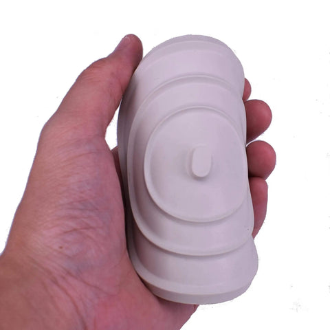 Universal 3 Pack Silicone Drain Stopper Plug 4.5 Inch held in hand, flexible food grade material for bathtub and sink use.