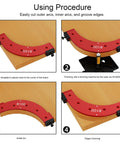 Using procedure of Straight Up Precision Router Radius Template Set For Flawless Internal And Outer Cabinet Edges Legit Aluminum Alloy Corner Jig.