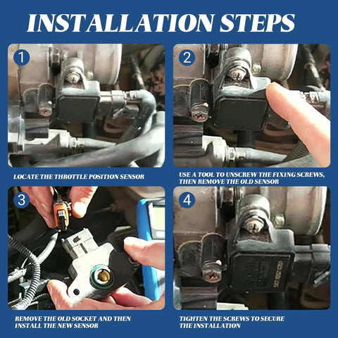 Installation steps for Two Pack Idle Air Control Valve IAC And Throttle Position Sensor TPS For GM Vehicles Buick Cadillac Chevrolet Pontiac