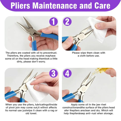 Needle Nose Pliers For Jewelry Making 4.5 Inch Precision Tool With Built In Tweezer And Tape Measure maintenance guide steps