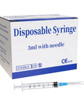 Disposable 3ml 23ga Plastic Syringe With Measurement For Lab And Industrial Use Luer Lock Secure Cap No Air Leaks 100 Pack Individually Wrapped Great For Scientific Experiments And Pet Care Dispensing, boxed