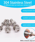 All In One Metric Screw Kit For DIY M3 M4 M5 Button Head Hex Socket Cap Screws Set With 8 To 20 Mm Length 304 Stainless Steel