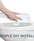 Installing Elongated Non Electric Bidet Seat With Dual Nozzles, Ultra Low Profile on toilet