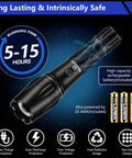 Rechargeable 5000 Lumen LED Flashlight Beast Mode Power Tac Handheld EDC Light Waterproof Long Lasting for Camping