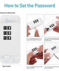 Steps to set password for 3 Pack Fridge And Cabinet Locks With Coded Wheel System for Drawers And Cabinets Durable ABS And Steel