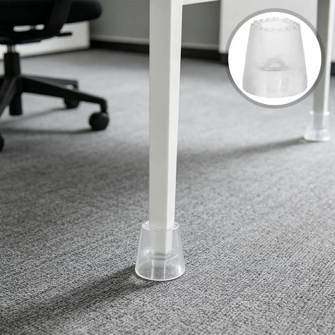 Chair leg with 2Pc Rubber Chair Foot Pads Non Slip Floor Protectors For Chair Legs Universal Fit For Square Round And Rectangular Legs.