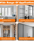 Wide range of applications for bi-fold hardware on folding, laundry room, wardrobe, and sliding wardrobe doors.