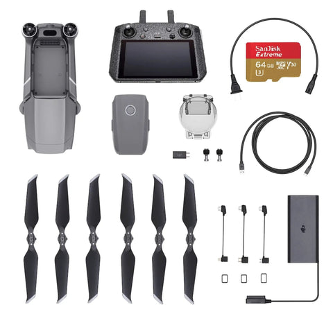 Mavic 2 Pro Drone Quadcopter With Hasselblad Camera And Smart Controller Starter Bundle 64GB SD Card Renewed components overview