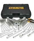 One Quarter And Three Eighths Inch Drive Socket Set With 156 Piece Standard And Metric Kit Durable Molded Case 72 Tooth Ratchet visible