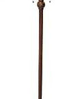 Old School Victorian Tiffany Style Floor Lamp With Bronze Base, Downlight Beam, Pull Chain Switch, 62-inch tall, multicolor shade