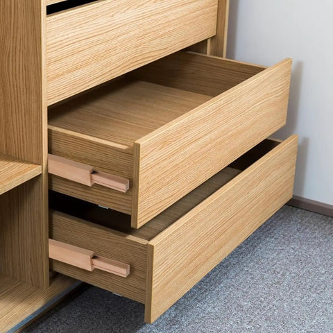 Top Notch Wooden Drawer Slides 14 Inch Center Track Set Of 4 Hella Smooth Centered Glides displayed in wooden furniture drawers.