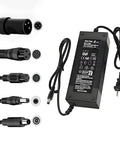 Fast 24V 2A Electric Scooter Charger for Power Chairs and Mobility Scooters, 48W Output, 100-240V AC Input connectors shown