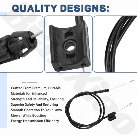 Engine Control Cable Replacement Part 302080049 For Power Smart Lawn Mower with durable design details