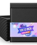 10x13 Inch Black Bubble Mailers 40 Pack Waterproof Padded Envelopes Self Seal Cushioning For Shipping Clothing Jewelry Books Makeup Supplies Pack