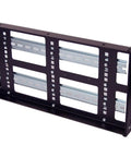 5U Rackmount DIN Rail Panel with 3.78 Inch Low Profile Depth, made of 14 gauge steel, featuring removable DIN rail and adjustable height.