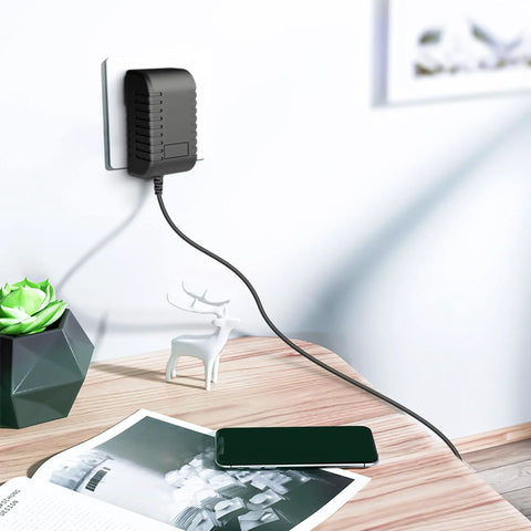 Casio AD E95100B And AD E95100L Compatible AC DC Power Adapter For Keyboard Workstation plugged into wall